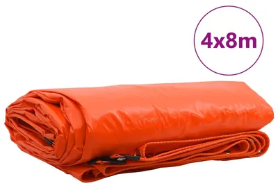 Zdjęcie produktu dla vidaXL Plandeka 650g / m² Pomarańczowa 4 x 8 m Płótno z powłoką PVC
