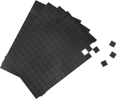 Produktbild von QWORK® 600 Stück selbstklebende Magnetplatten, 10 x 10 mm flexible Magnetstreifen, Magnetaufkleber, für Bastelarbeiten, im Büro, zu Hause