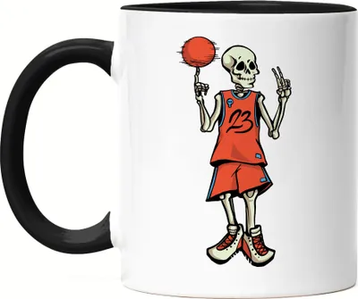 Produktbild von Basketball Tasse Schwarz Sport Mannschaft Spieler Basket Korb Teamsport Gewinner Ballsport Jersey Team Mannschaftssport