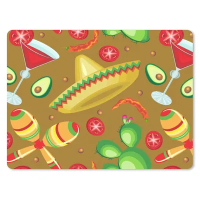 Produktbild von MuchoWow® Mauspad Mousepad Mexiko - Sombrero - Muster 23x19 cm - Mousepads - Maus Mat - Pad - Mausunterlage - Schreibtischunterlage - Mauspad