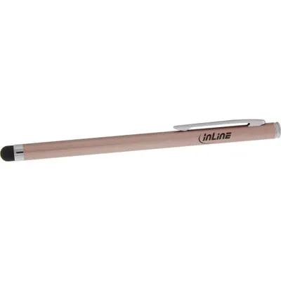 Produktbild von InLine Stylus, Stift für Touchscreens von Smartphone und Tablet, rose, Pink, Aluminium, 9 g, 6 mm, 1 Stück(e), 49 mm