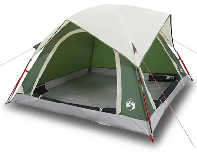 Produktbild von vidaXL Campingzelt 4 Personen Grün Wasserdicht