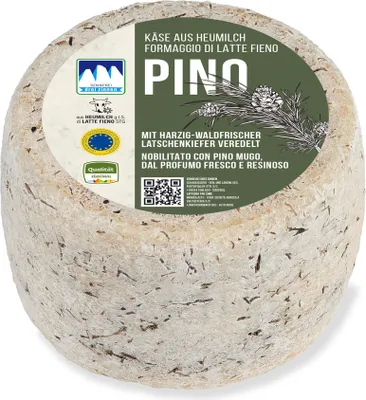 Obrázek produktu pro Sýr Heumilch PINO, forma o hmotnosti přibližně 700 gramů - výrobce Sennerei Drei Zinnen