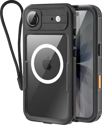 Obrázok produktu pre Shellbox, Vodotesné puzdro na iPhone Air MagSafe s nárazuvzdorným popruhom, čierne