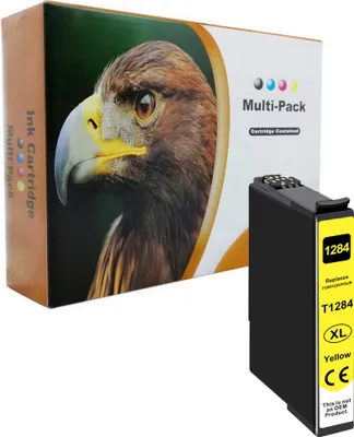 Produktbild von Kompatible Gelb Tintenpatrone 12ml - Ersetzt Epson T1284, Ideal für leuchtende Drucke in Stylus & BX305-Serien