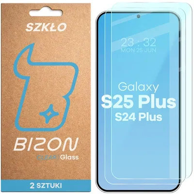 Produktbild von Gehärtetes Glas für Galaxy S25 Plus / Galaxy S24 Plus, Bizon Glass Clear Duo, 2 Stück