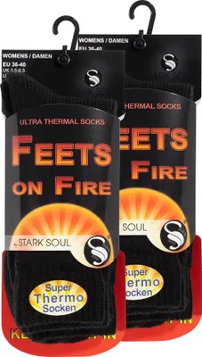 Produktbild von Stark Soul® Thermo Socken 2er Pack FEETS on FIRE 36-40 schwarz