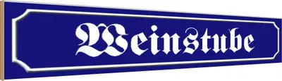 Produktbild von vianmo Holzschild 10x46 cm Weinstube Weinlokal Bar Dekoration