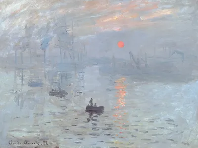 Obrázek produktu pro Claude Monet Art Print Obraz - Imprese, Východ slunce, 1872 (60 x 80 cm)