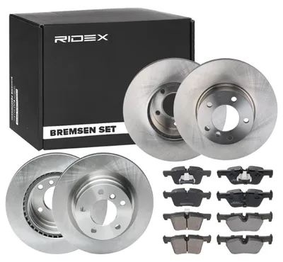 Produktbild von RIDEX Bremsenset Vorne Hinten Bremsscheiben Beläge Satz für BMW 1 Schrägheck (F20) 312,0 300,0mm