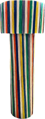 Produktbild von Marrakesch Stehlampe Standleuchte 110 cm groß aus Raffia bast | Boho 2 flammige Lampe als Wohnzimmer Schlafzimmer oder Kinderzimmer Deko | Natürliche Stehleuchte leuchte Waya Bunt E27 Fassung