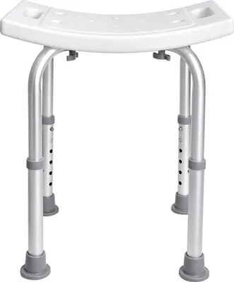 Obrázek produktu pro SucceBuy židle do sprchy, výškově nastavitelná s integrovanými madly, protiskluzová lavice, stolička do vany, sedadlo unese 158,8 kg, ideální pro starší osoby/ osoby se zdravotním postižením