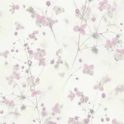 Produktbild von Profhome 387264-GU Blumen Tapete Floral matt rosa weiß grau 5,33 m2