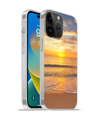 Produktbild von MuchoWow® Handyhülle Schutzhülle Hülle für Apple iPhone 14 Pro Max Strand - Sonnenuntergang - Meer Silikon Softcase Handy Hülle - Hardcover
