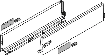 Produktbild von Blum TANDEMBOX Zarge, Höhe K 115 mm, NL 350 mm, links/rechts, für TANDEMBOX antaro, seidenweiss