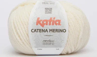Produktbild von CATENA MERINO von Katia - WEISS (200) - 50 g / ca. 120 m Wolle