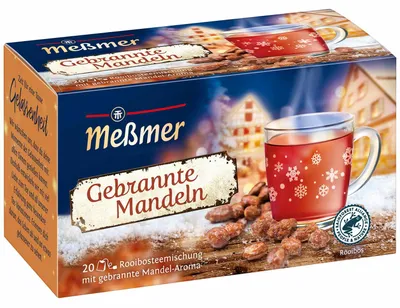 Obrázok produktu pre Meßmer Pražené mandle 20 čajových vrecúšok Čajová zmes Rooibos 50g