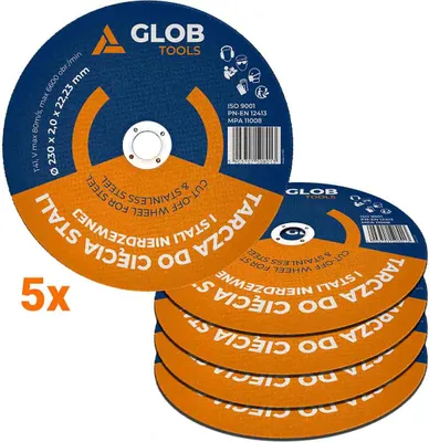 Obrázok produktu pre GLOB TOOLS Oceľový rezný kotúč 230x2,0x22,23mm