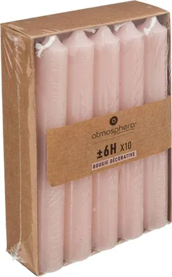 Produktbild von 10er-set stabkerzen hellrosa 45g - Atmosphera créateur d'intérieur