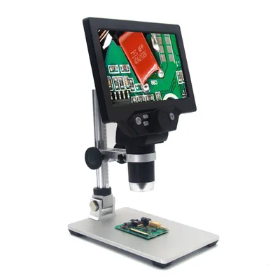Obrázek produktu pro 2020 MUSTOOL G1200 Digitální mikroskop 12MP 7palcový velký barevný displej Velký základní LCD displej 1-1200x plynulé zesílení lupy a stojan z hliníkové slitiny Napájecí verze
