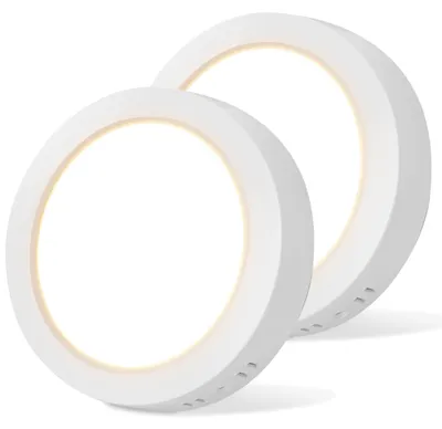 Imagen del producto de Lámpara de techo LED Aigostar, 18W, 3000K, 1980 lúmenes, diámetro 22,6 cm, pack de 2 unidades