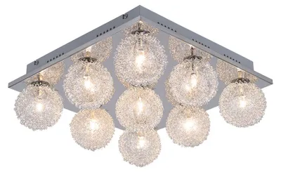 Produktbild von Deckenleuchte silber, Kugel Design, L 37 cm
