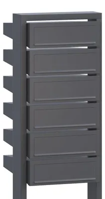 Produktbild von Briefkastenanlage Stairs for Six in Grau Metallic