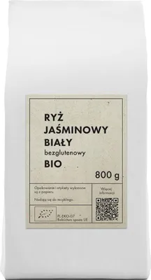 RYŻ JAŚMINOWY BIAŁY BEZGLUTENOWY BIO 800 g - THE PLANET