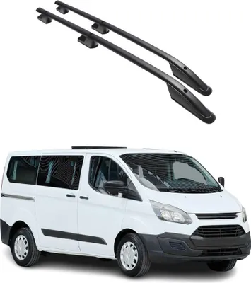 Image de Barres de toit longitudinales pour Ford Transit Tourneo Custom 2012-22 L1 Noir