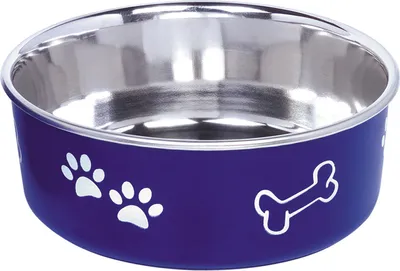 Produktbild von Nobby Edelstahlnapf "FUSION", rutschfest 16 cm 0,94 ltr, blau