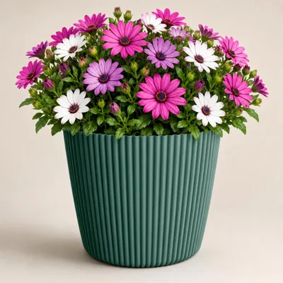 Produktbild von Prosperplast Pflanztopf Buckingham - meerblau - D34 cm
