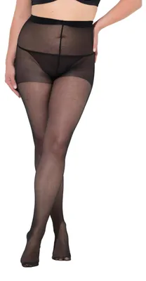 Obrázok produktu pre Ulla Popken – dámske pančuchy, veľké veľkosti, plus size, s ozdobným švom, 70 den