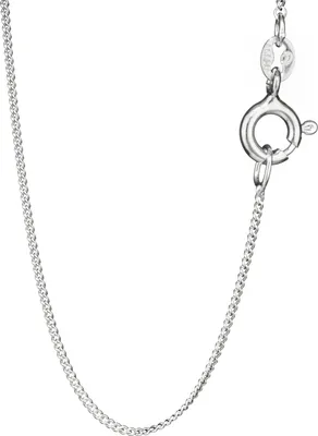 Produktbild von Halskette 40cm dünne Panzerkette 925 Silber Collier 0,8mm breit Silberkette