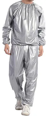 Produktbild von Sauna-Anzug wasserdicht - Schweißanzug für Damen und Herren - zur Gewichtsreduktion - für Ausdauertraining - mit elastischem Bund - aus hochwertigem PVC