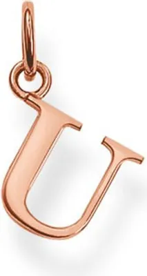 Produktbild von Thomas Sabo PE608-415-12 Ketten-Anhänger Buchstabe U Silber Rosé Vergoldet