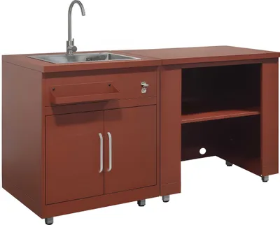 Immagine prodotto di Cucina da esterno in 2 pezzi con lavello in mattoni - Oviala Memphis