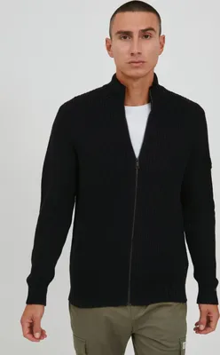 Produktbild von 11 Project PRXander Herren Strickjacke Cardigan Grobstrick mit Stehkragen aus 100% Baumwolle