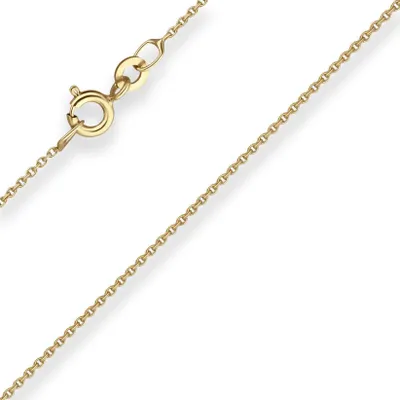 Produktbild von 1,1mm Rund-Ankerkette Goldkette Collier Halskette aus 333 Gold Gelbgold 45cm