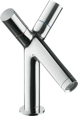 Immagine prodotto di AXOR Starck Zweigriff-Waschtischmischer 80 mit Zugstangen-Ablaufgarnitur hansgrohe