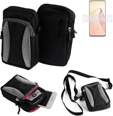 Produktbild von K-S-Trade Holster Schutz Hülle kompatibel mit Oppo Reno8 Handy Hülle Gürteltasche Umhängetasche mit Zusatzfach schwarz