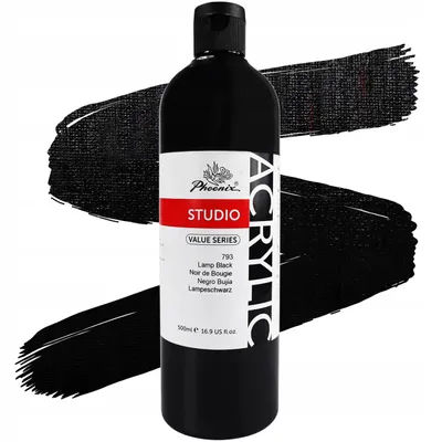 Obrázok produktu pre Phoenix akrylová farba 500ml čierna Lampa 793