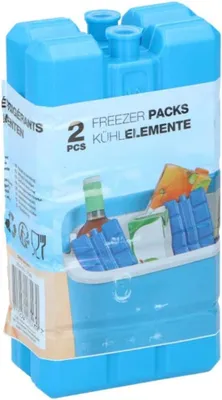 Image de Kuehlakkus, lot de 4, petits, de couleur bleue, pour glacières, en plastique durable