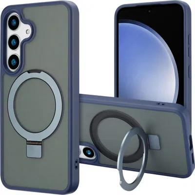 Zdjęcie produktu dla Accezz Ring Stand Backcover z MagSafe dla Samsung Galaxy S25 - Niebieski