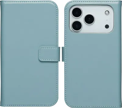 Zdjęcie produktu dla Etui Selencia z prawdziwej skóry na telefon Apple iPhone 17 Pro Max – kolor Air Blue