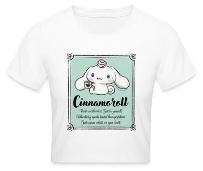 Produktbild von Spreadshirt Cinnamoroll Just Be Yourself Crop Top, L, Weiß