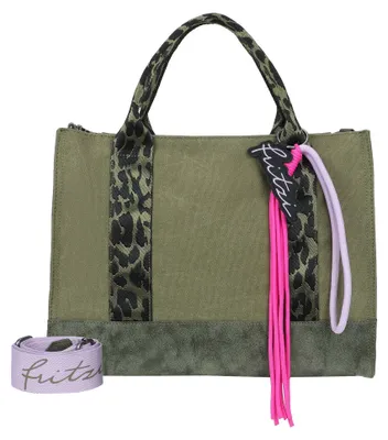 Produktbild von Fritzi aus Preußen Schultertasche Tote Bag Limited Happy Leo Olive olivgrün
