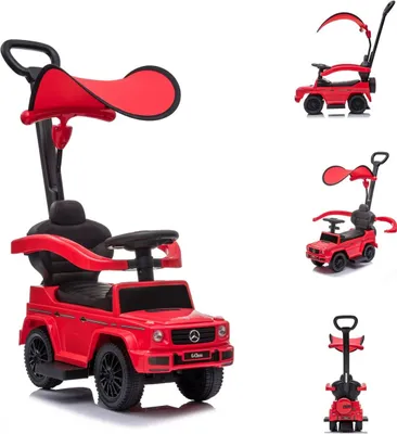 Produktbild von Moni Kinder Rutschauto Mercedes G350d 653-P, Musik, Schiebestange, Sonnendach rot
