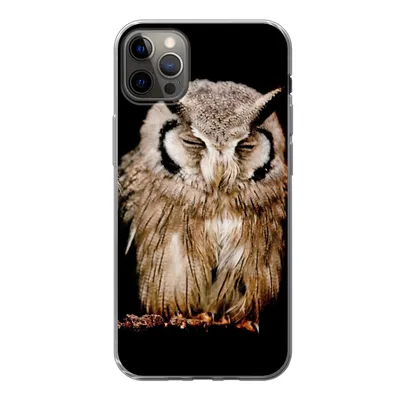 Produktbild von MuchoWow® Handyhülle Schutzhülle Hülle für iPhone 13 Pro Max Eule - Vogel - Schwarz Silikon Softcase Handy Hülle - Mobiltelefon