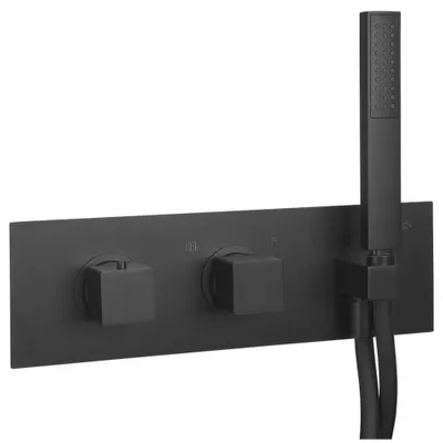 Productafbeelding van Sapho DIMY Inbouwthermostaatdouchearmatuur/badarmatuur met handdouche, 2-weg, mat zwart