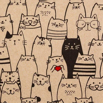 Produktbild von 20 Servietten aus Recycling-Papier Comic Cats - Katzen im Comic-Stil 33x33cm